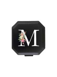 Estojo portátil para comprimidos com estampa de margaridas de A a Z, caixa de armazenamento de cápsulas com 6 compartimentos, estojo para medicamentos de viagem, organizador de vitaminas à prova d'água. - Multicolorido - Ver 22