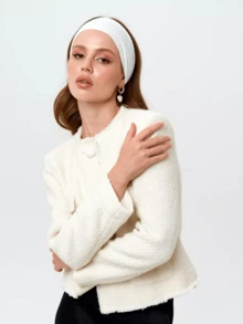 1pc Solid Yellow Sports Yoga Headband, Sweat Absorbent Elastic Hairband For Men & Women, Running, Fitness, Hair Accessories Women Head Scarf Work Out Sweatband - White - View 6