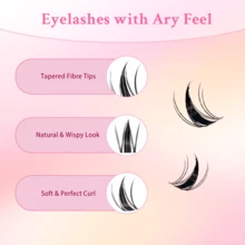 C Curl Wet Look DIY Lashes Extension Kit And Lash Clusters 8-16mm | Bond Seal And Remover Eyelash Makeup Eyelashes Cosmetic | Anime Style Lashes Lash Extensions Eyelashes Extensions - màu đen - Xem 3