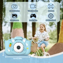 Kids Camera, Dual Camera, 1080P HD, 48MP, With Video Function, Five Games, Multiple Filters To Choose From, Kids Birthday Gift, Boy/Girl Festival Birthday Gifts - Multicolor - View 4