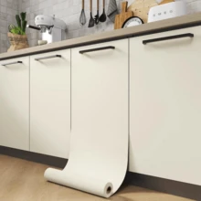 1卷哑光自粘乙烯基壁纸，防水防油，自粘台面及家具衬垫，适用于翻新和改色，不粘手，可移除哑光质感，自粘壁纸，艺术墙面装饰，家居装饰，墙面装饰，房屋装饰 - 米色 - 查看 6