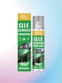 多用途胶水去除剂，快速溶解胶水、贴纸等，不留残胶。温和配方，不会损伤表面，是清洁汽车贴纸的理想之选。使用方法：距离胶水表面15-20厘米处喷洒胶水去除剂，去除表层胶水。等待3-5分钟，待胶水溶解后，用小刮刀将其刮除。