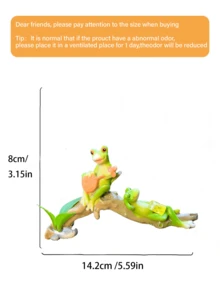 Garden & Home Resin Mini Cartoon Frog-Shaped Gardening Decorative Ornaments, Suitable For Outdoor Garden And Courtyard Decoration, Home Decoration, Back-To-School Season, And Gift Giving (Please Note The Size Before Purchasing) - Multicolor - View 9