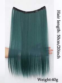 Mehrfarbige Dip-Dye Clip-In Haarverlängerungen, einteiliges gerades Dip-Dye Haarverlängerungen, Ohrclip-Stil Haarverlängerungen für Frauen - Verschiedenfarbig - Übersicht 19