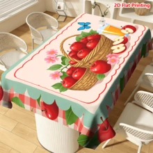 1/20pcs Tablecloth With Apple Basket And Butterfly Pattern, Red Plaid Design, Suitable For Picnic, Camping, Wedding, Birthday, Buffet Restaurant And Spring Home Decor - Multicolor - View 14
