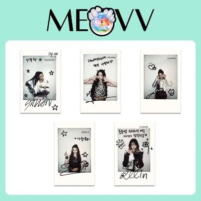 5pcs MEOVV Instant Photo Cards, Photocard, Kpop Fans Merch Goods, Premium Collectible Cards, Can Be Stored In Card Holders, Wallets, Passports, Travel Photo Cards, Friend Gifts, Birthday Gifts