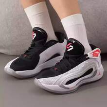 Nike Jordan Lace-Up Sports Training Basketball Shoes For Kids & Youth - Black and White - View 3