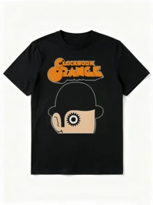 Camiseta Casual de Cuello Redondo para Hombre, Diseño Impreso, Regalo para Hombre - Negro - Ver 6