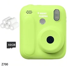 儿童即时打印相机，拍摄即印，益智拼图玩具，便携式旅行相机，带视频和音乐功能的数码自拍相机，3-12岁儿童的完美礼物 - 彩色 - 查看 15