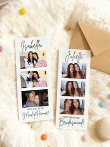 1/4/8pcs, Customized Personalized Wedding Gifts,Personalized Exclusive Custom Photo Greeting Card ,Customized Love, Birthday, Missing, And Anniversary Occasion Card, Customize With Your Couple's Photo, Confession Card Back To School,For Valentine's Day,Multi-Functional,Ornamental Contracted,Modern Unique,Ideal Gifts For Him Her,Family,Students,Workers,Partner Or Friend. - Multicolor - View 7