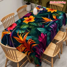 1/20 chiếc khăn trải bàn họa tiết hoa nhiệt đới, chất liệu polyester, dệt, màu sắc tươi sáng, thích hợp cho dã ngoại, cắm trại, đám cưới, sinh nhật, nhà hàng buffet, trang trí nhà cửa mùa xuân. - Nhiều màu - Xem 11