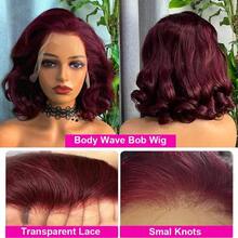 Bob Wig Human Hair 13x4 Loose Body Wave Lace Front Wigs Human Hair 180% Density Lace Front Wigs Human Hair Pre Plucked Human Hair Wigs For Women Wigs Human Hair With Baby Hair