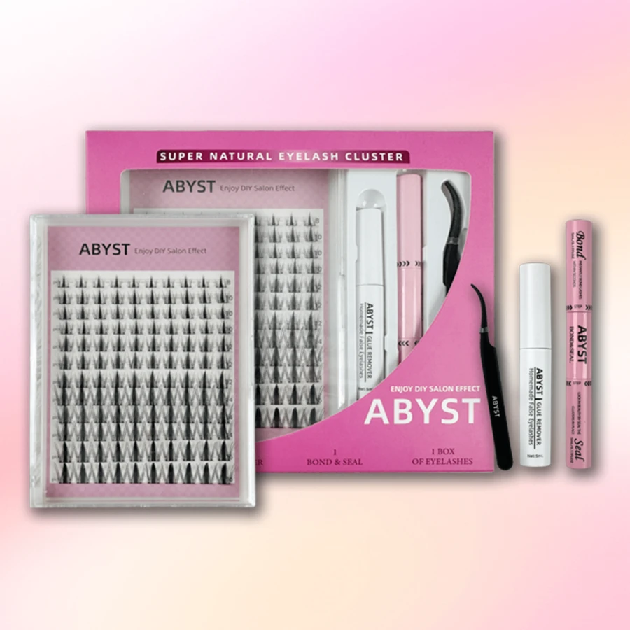 C Curl Wet Look DIY Lashes Extension Kit And Lash Clusters 8-16mm | Bond Seal And Remover Eyelash Makeup Eyelashes Cosmetic | Anime Style Lashes Lash Extensions Eyelashes Extensions - màu đen - Xem 1