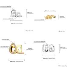 4Pcs Grillz HIP HOP Gold Tooth Grillz Grills Street Rap Teeth Fake Teeth 18K Gold Plated Iced Out Halloween Grillz For Men Women - Multicolor - View 5