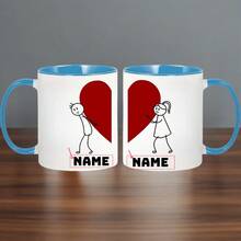 Personalized Mug, Couple Mugs, Valentine's Day, Newlyweds, Valentine's Day, New Year, Suitable For Gifting To Dad, Mom, Friends And Colleagues, New Year Gift, Wedding Gift, Gift, Romantic Design, Handmade Gift Commemorative Cup, Friend's Gift, Married Couple, Men's Gift, Women's Gift, Valentine's Day Gift, Ideal Gift For Him On Valentine's Day