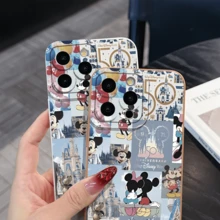 Disney Mickey Mouse Patterned Phone Case Featuring Cheerful Balloons And Iconic Castle Designs. Compatible With IPhone 17, 16, 15, 14, 13, 12, And 11 Pro Models. Made Of TPU With Shockproof Protection. A Delightful Gift For Family, Friends, Birthdays, Holidays, And Special Occasions. - Màu Đỏ Sâu - Xem 9