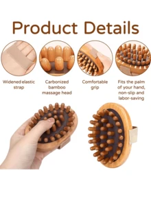 2/1件按摩刷，全身按摩垫经络刷，塑料刮痧按摩工具，缓解疲劳酸痛，适用于腹部和腿部，柔软毛家用按摩器，按摩工具 | 柔软毛按摩刷 - 彩色 - 查看 7