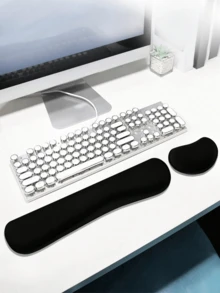 2 piezas Reposamuñecas de teclado de goma y Alfombrilla de ratón con símbolos - Multicolor - Ver 3