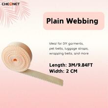1pc PP Webbing Canvas Polyester Ribbon, Suitable For Backpack Binding, Bag Crafts DIY, Belt Bags, Pet Supplies