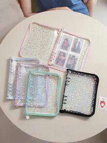 A5 Sticker Collection & Organization Binder Set, Large Capacity PU Leather Transparent Sticker Album With Zipper, Double-Sided Storage, Suitable For Diaries, Scrapbooks, Planners, Etc. - Multicolor - View 2