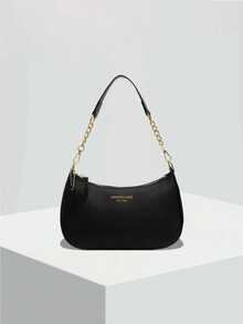 Shoulder Bags For Women Cute Hobo Tote Handbag Under The Arm Purses Mini Clutch Purse With Zipper Closure,NEW YEAR - 黑色 - 查看 1