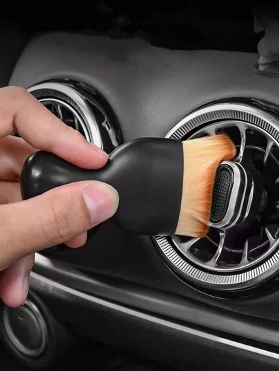 2pcs Car Air Vent Cleaning Brush, Soft Bristle Anti-Scratch Tool For Dashboard Console Gaps