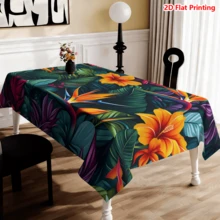 1/20 chiếc khăn trải bàn họa tiết hoa nhiệt đới, chất liệu polyester, dệt, màu sắc tươi sáng, thích hợp cho dã ngoại, cắm trại, đám cưới, sinh nhật, nhà hàng buffet, trang trí nhà cửa mùa xuân. - Nhiều màu - Xem 16