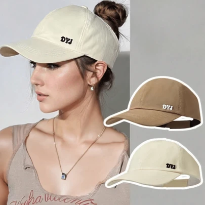 Mũ lưỡi trai cổ cao điều chỉnh được, vành mũ hơi mở, mũ lưỡi trai thường ngày unisex, thoáng khí, thích hợp cho đi làm, thể thao ngoài trời, chạy bộ, đạp xe, du lịch, mua sắm, cắm trại, phụ kiện du lịch cho nữ, phụ kiện thể thao ngoài trời