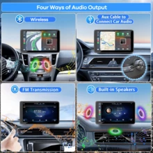 REMAX 7 Inch HD Touchscreen Car Display With Built-In CarPlay & Android Auto, Car Stereo With FM Player, Plug And Play, Compatible For Most Cars, Universal Car Accessories, Car Essential, Car Stuff - M10 - View 5