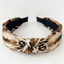 女士扭结发箍 - 异域风情蛇纹宽发箍，柔软弹力面料发饰，时尚扭结蛇纹设计发箍，舒适防滑，性感少女头饰，适合日常佩戴和派对，发带，发箍 - 彩色 - 查看 5