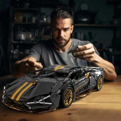 2026 New 1259pcs Super Racing Car Model Toy, Building Blocks Toy, Adult Building Blocks Puzzle Car, Home Decor, Desktop Ornament, Can Be Used As Decoration, Birthday Gift, Holiday Gift, Gift Toy Building Blocks