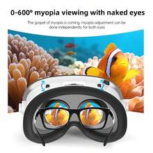 3D Mobile VR Headset - Adjustable VR Glasses, Providing High-Definition Immersive 3D Viewing Experience And Realistic Gaming Performance, Equipped With Comfortable Nose Bridge And Built-In Headphones, Universal For IPhone/Android Smartphones, Portable Virtual Reality Glasses, Suitable For Movies And Games - White - View 4