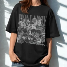 Hollanov Heated Rivalry Shirt, Gay Romance Tee, Connor Storrie Fan Merch, Vintage Love Gift - màu đen - Xem 1