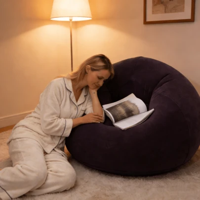 Inflatable Bean Bag Chairs Outdoor Blow Up Camping Chairs Inflatable Lazy Sofa Folding Portable Bean Bag Loungers Couch For Movie Night