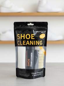 3pcs Sneaker Cleaning Kit - White Shoe Foam Cleaner Set, Includes Shoe Cleaner, Cleaning Brush And Cloth, Suitable For Most Shoes Like White Shoes, Suede, Boots, Canvas, PU, Etc. Shoe Cleaner, Women Shoes