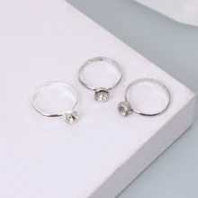 50 piezas Anillos de compromiso de diamante plateados, anillos para novia y dama de honor, adecuados para decoración de mesa de boda, decoración de despedida de soltera, suministros para fiestas, decoración de regalos, decoración de cupcakes - Plateado - Ver 8