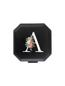 Estojo portátil para comprimidos com estampa de margaridas de A a Z, caixa de armazenamento de cápsulas com 6 compartimentos, estojo para medicamentos de viagem, organizador de vitaminas à prova d'água. - Multicolorido - Ver 12