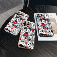 Disney.‌ Mickey Mouse Patterned Phone Case Decorated With Hearts And Comic Elements. Compatible With IPhone 17, 16, 15, 14, 13, 12, And 11 Pro Models. Disney.‌   With Shockproof Protection. A Perfect Gift For Family, Friends, Birthdays, Holidays, And Special Occasions. - 酒紅色 - 查看 4