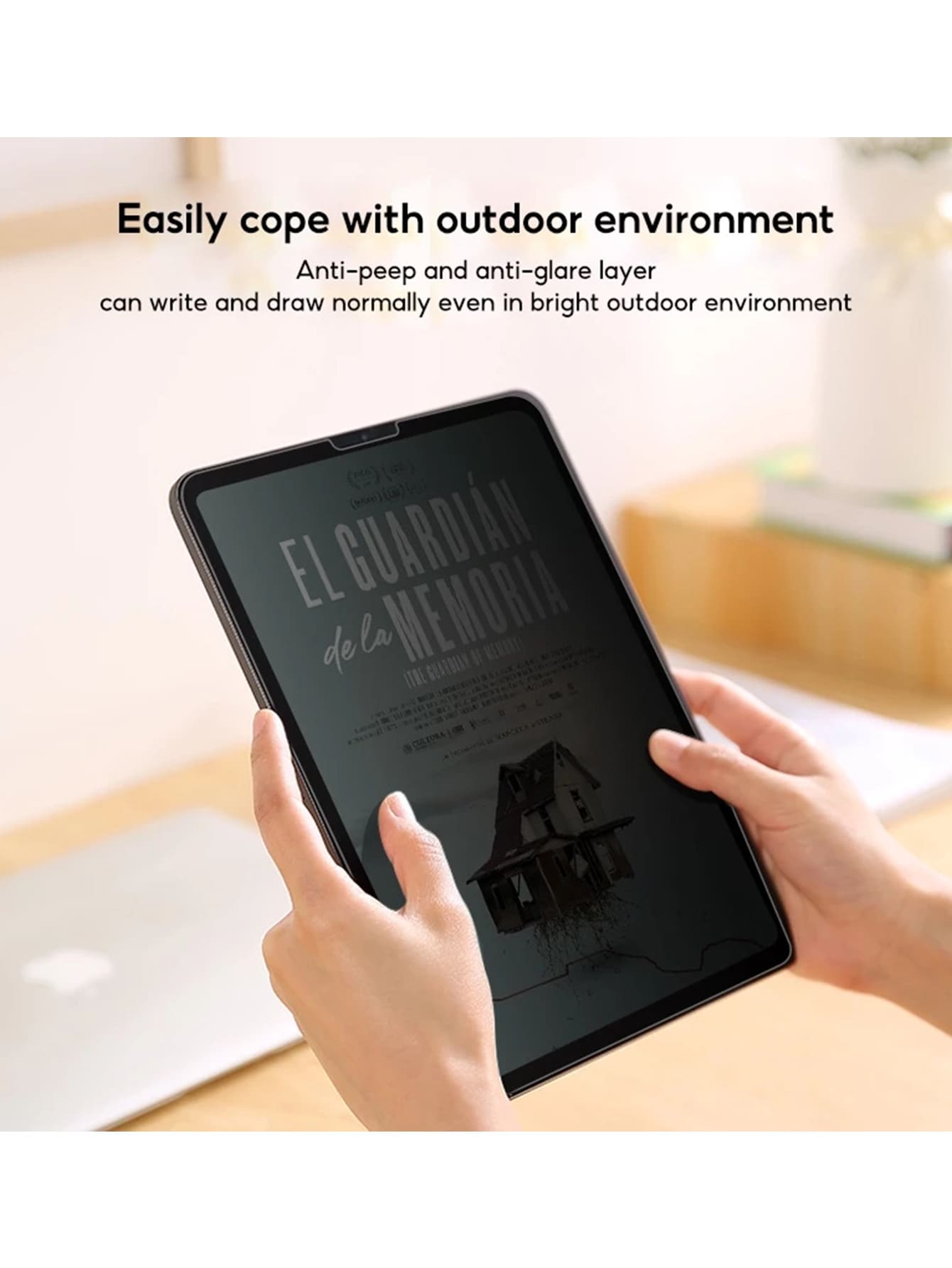 Yezodawee 1pc Compatible With IPad Tablet Privacy Screen Protector With Clear Camera Lens Cover, Protects Privacy, Anti-Peeping, Curved Edges, Anti-Scratch & Anti-Drop, Full Screen Coverage, Strong Anti-Fingerprint, Sensitive Touch, Non-Glass Material, Matte Paper Texture, Compatible With IPad 11th Gen (2025 A16), Compatible With IPad 10th Gen (10.9"), Compatible With IPad Air 13/11" (M4/M3/M2, 2025/2024), And Compatible With IPad Pro 12.9" - 1+1 - View 7