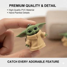 StarWars Star Wars Baby Yoda Keychain Gift Pendant, Mandalorian Character Charm, Keychain Set, Friendship Couple Keychain Jewelry Gift, Car Accessories Bag Charm Backpack Ornament, Suitable For Students, Star Cute Gothic Y2k Style, Star Wars Cartoon Keychain, Fashionable And Exquisite Cute Bag Charm - Multicolor - View 2