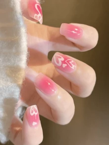 20 piezas Pegatinas de uñas de gel transparentes, calidad de salón, de larga duración, requiere lámpara UV, ES20 al por mayor transfronteriza, mismo estilo que las pegatinas de uñas del libro rojo Suministros para uñas - Rosa - Ver 6