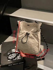 运动旅行小号单肩包 - 女士纯色斜挎手机包，带拉链口袋 | 休闲简约零钱包和耳机收纳包 | 轻便时尚布包，适合跑步、旅行和校园生活 | 多功能斜挎包，可装手机、钱包、返校必备品和日常穿搭配饰，小巧便携 - 彩色 - 查看 3