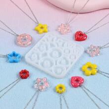 1pc 3D Pendant Earring UV Epoxy Resin Mold, DIY Wreath Handmade Earring Mold, For Jewelry Making, Jewelry Making Tool - Silicone Mold - View 4
