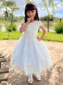Young Girls Dresses - 米色 - 查看 6
