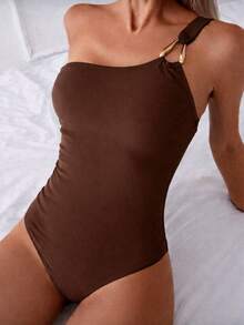 One-Legged Bodysuit With Buckle, Summer 2026 - Rỉ Nâu - Xem 2