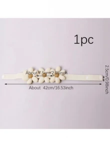 1pc/2pcs/4pcs Curtain Tie Backs, Flower Shaped Curtain Tiebacks, Curtain Accessories, Cute Flower Design Curtain Clips, Living Room Home Decor Gift, Birthday/Graduation - Beige - View 3