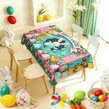 1/20 piezas Mantel con tema de Pascua adornado con huevos de Pascua, conejos, mariposas y patrones florales, con colores brillantes y alegres, adecuado para usar en salas de estar, cocinas, restaurantes y otros entornos, creando un ambiente de comedor cálido y alegre. - Multicolor - Ver 9