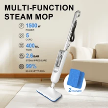LIPETY 2-In-1 Vacuum Steam Mop, Electric Portable Cleaner With Spray Function, High-Temp Disinfection For Home Floors - UK Plug(220-240V) - View 5