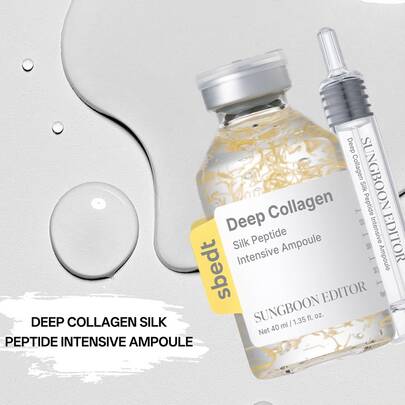 Silk Peptide Deep Collagen Ampoule Serum| Moisturizes, Firms And Lifts, Korean Anti-Aging Facial Essence, Smooths Wrinkles, Improves Elasticity | Christmas Gift For Women