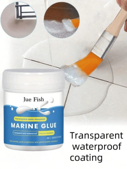 JUE FISH Transparent Waterproof Coating, Bathroom Tile & Floor Repair Waterproof Sealant, Tile Gap Filler